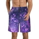 thumbnail image 1 of Balery Purple Bubble Abstract Art Traje de Baño Estilo Hawaiano para Hombre, Shorts de Secado Rápido con Bolsillos-Large, 1 of 6