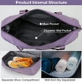 thumbnail image 3 of Travel Duffel Bag, Gym Tote Weekender Overnight Bag, Wet Dry Separation Shoulder Carry On Duffel Bags for Women, 3 of 7