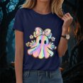 thumbnail image 2 of Dmsael Halloween Boo Shirts for Women Funny Halloween Shirts Fall Thanksgiving Gift Tshirts Tops Womens Shirts(Navy,M), 2 of 7