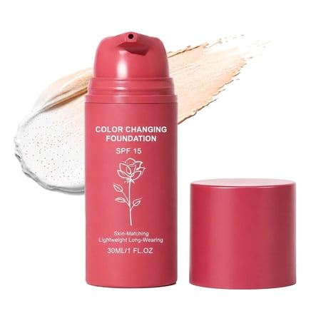 Korean Color Changing Foundation – Self-Adjusting Tone for Perfect Match, Hydrating Medium Coverage, Smooths Fine Lines & Wrinkles (1PCS)