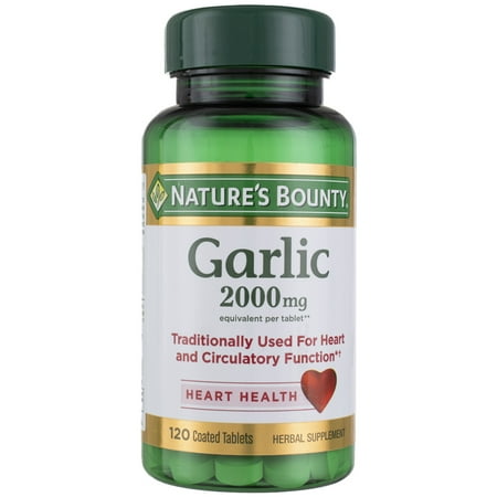 Nature's Bounty Garlic 2000mg, Tablets 120 ea (Pack of 3)