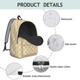 thumbnail image 4 of Yellow and White Checkered Pattern Backpack for School, Cute School Bag with Adjustable Shoulder Straps and Padded Back, 15.7"x11.8"x5.5", 4 of 5