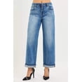 thumbnail image 2 of RISEN Elastic Band Slouch Ankle Boyfriend Jeans - Cuffed Hem, 2 of 6
