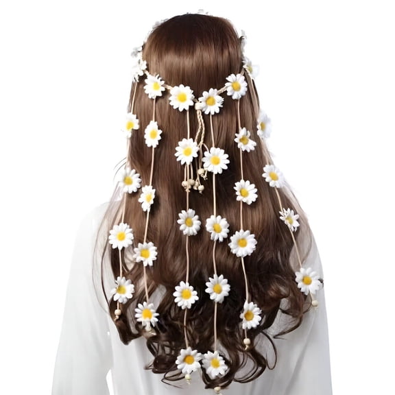 Wowstyle Flower Headbands For Women Hippie Floral Hairband Boho Fairy Crown Wedding Parties Outfit Costume Hair Accessories
