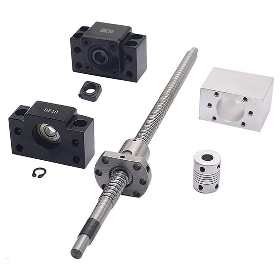 700mm Ball Screw SFU1204 Diameter 12mm,4mm Pitch with Metal Ball Screw Nut and BK/BF End Supports for DIY,3D Printers,CNC Routers Lathes Mills