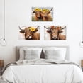 thumbnail image 4 of ZHONGYUTONG Highland Cow Canvas Wall Art Cute Cattle with Flower Poster Prints Western Animals Pictures for Country Farmhouse Kitchen Bathroom Decor (28.00" x 42.00"), 4 of 6