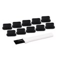 thumbnail image 5 of Tapones antipolvo PortPlugs USB-C (paquete de 10) - Compatible con iPhone 15 Galaxy S24-S20 Pixel MacBook iPad Switch y todos los puertos tipo C - Incl. Cepillo de limpieza PortPlugs (negro), 5 of 5