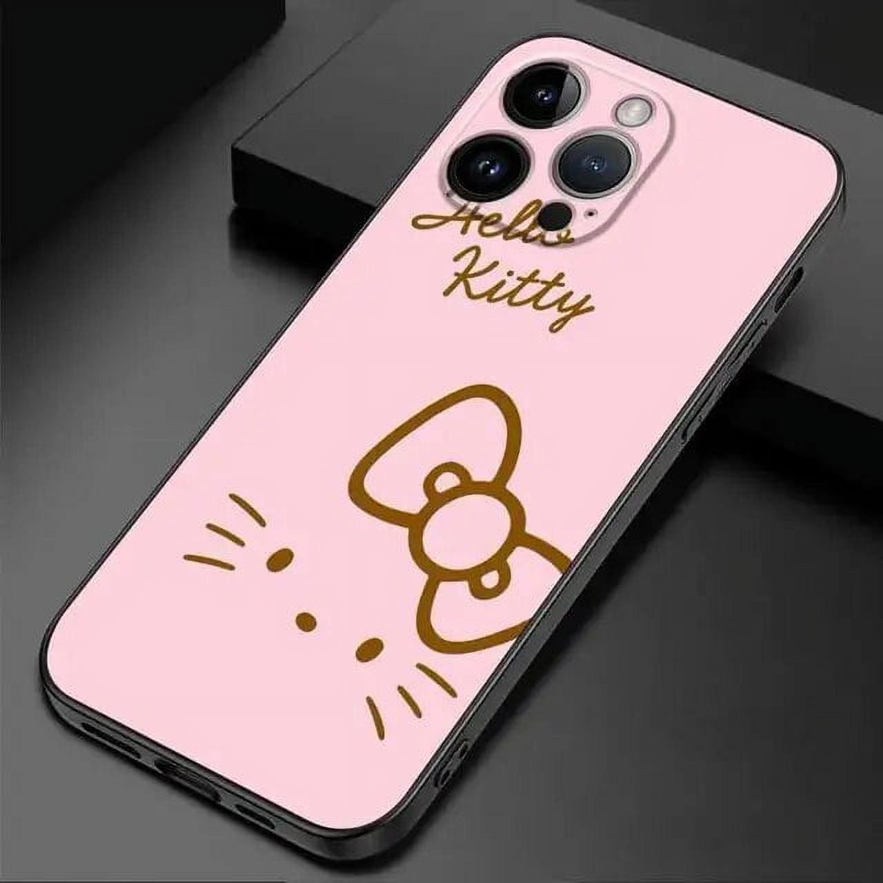 Hello Kitty Luxury Pink Red God Color Phone Case for iPhone 14 11