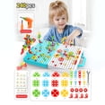 thumbnail image 2 of Taladro Eléctrico Y Manual Diy, Juego Educativo, Bloques De Construcción 3D, Juguetes De Construcción, Regalo Para Niños Y Niñas Kearding FN003278-02, 2 of 6