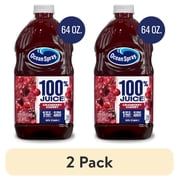 (2 pack) Ocean Spray® 100% Juice Cranberry Cherry Juice Blend, 64 fl oz Bottle