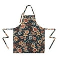 thumbnail image 2 of Pioneer Flower Floral Print Pattern Apron-Garden Aprons for Women with Pockets-Cotton Linen Waterproof Kitchen Cooking Gardening Aprons Adjustable for Kitchen,Cooking,BBQ and Salon 33x27 Inch, 2 of 7