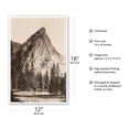 thumbnail image 2 of Front View Three Brothers Yosemite - Yosemite National Park California - Vintage B&W Historical Photograph by Carleton E. Watkins c.1865 - Master Art Print (Unframed) 12in x 18in, 2 of 4