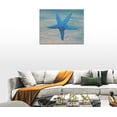 thumbnail image 3 of Nautical Starfish Wall Art Vintage Beach Ocean Starfish Pictures Wall Decor Coastal Painting Sea Life Canvas Print Framed Modern Home Artwork For Bathroom Living Room Bedroom Office 16"x12", 3 of 6