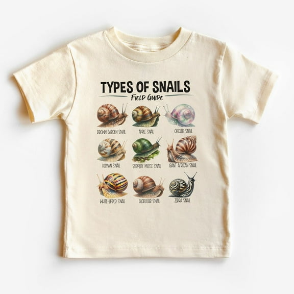 Types Of Snails Toddler Shirt - Insect Field Guide Kids Tee - Future Entomologist - Boho Kids & Youth Shirts TODDLER SHORT SLEEVE TEE BELLA CANVAS 3001T