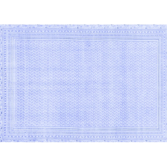 Ahgly Company Indoor Rectangle Abstract Blue Modern Area Rugs, 2' x 5'