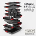 thumbnail image 5 of Country Kitchen Nonstick Bakeware Set, 10-Piece Baking Pans and Sheets, Red, 5 of 8