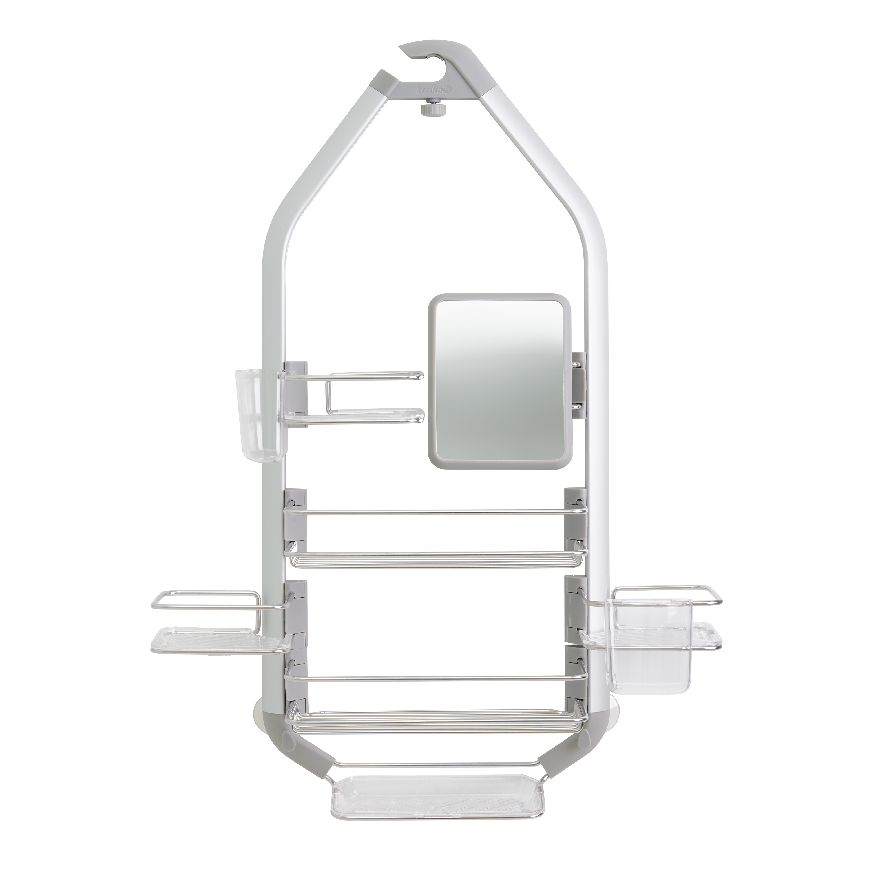Artika O2 Hanging Shower Caddy Aluminum Finish, 5 shelves