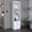 White, variant on Tall Bar Cabinet with 4-Line Stemware Rack | Keeps Wine Glasses Neatly Arranged