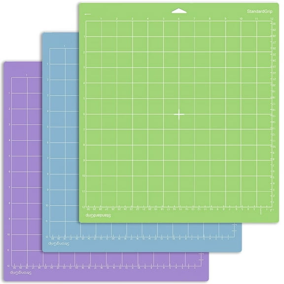 Cutting Mat for Cricut Maker/Explore Air 2/Air/One(12x12 Inch,StandardGrip,LightGrip,StrongGrip) Multiple Adhesive Sticky Quilting Cricket Cutting Mats Replacement Accessories for Cricut