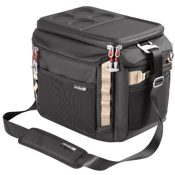 Clevermade Sequoia - Bolsa térmica plegable (32 latas), color negro obsidiana, poliéster, poliuretano, polietileno, acetato de vinilo