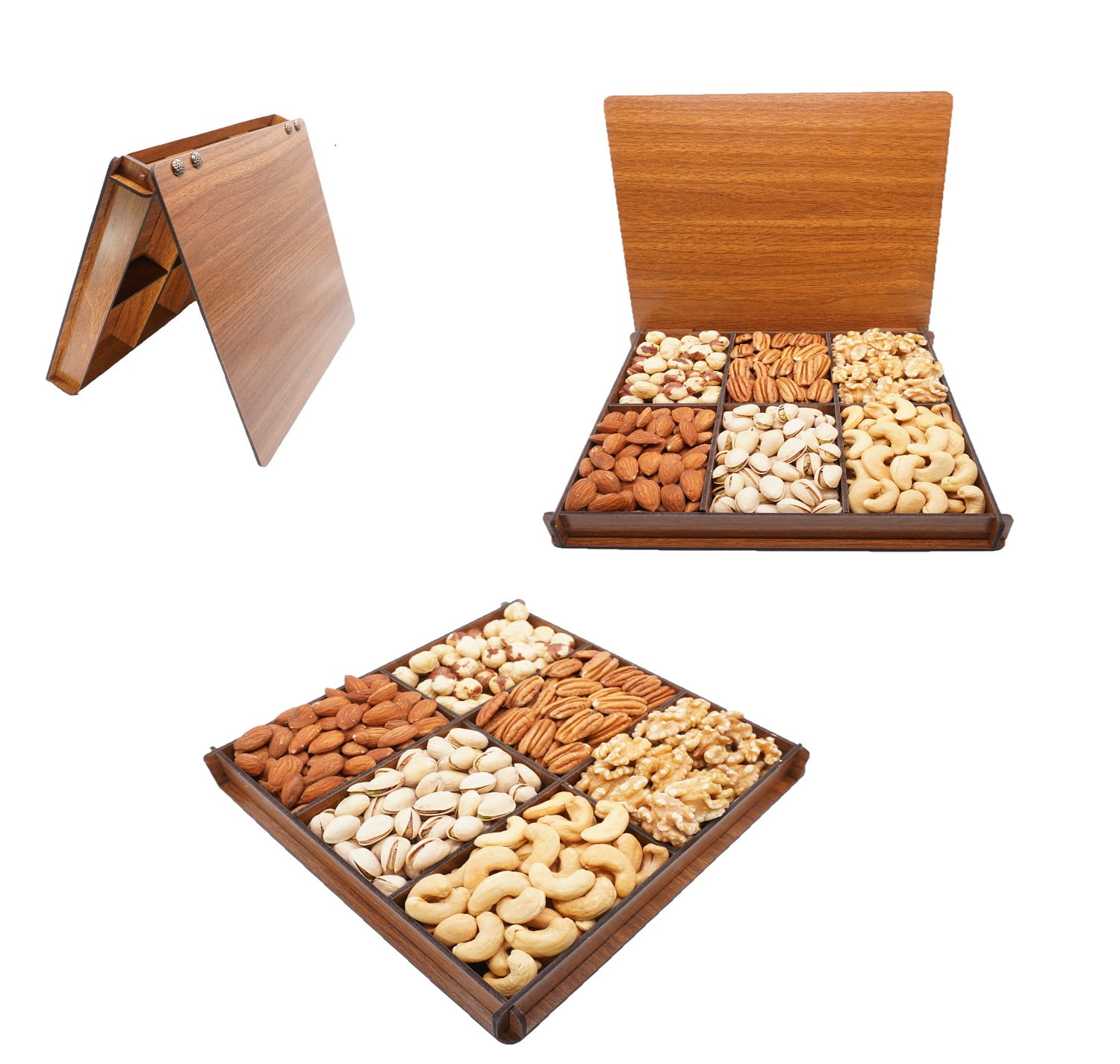 Fruit and Nuts Gift Basket, Gourmet Food Gift, Healthy Fresh Gift Idea