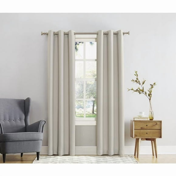 Cortinas opacas Sun Zero Norwich, color marfil, 203 x 213 cm
