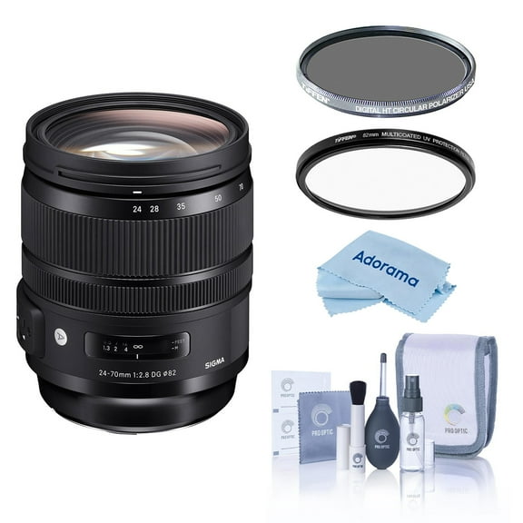 Sigma 24-70mm f/2.8 DG OS HSM ART Lens for Canon EF, Bundle with Tiffen UV and CPL Filters