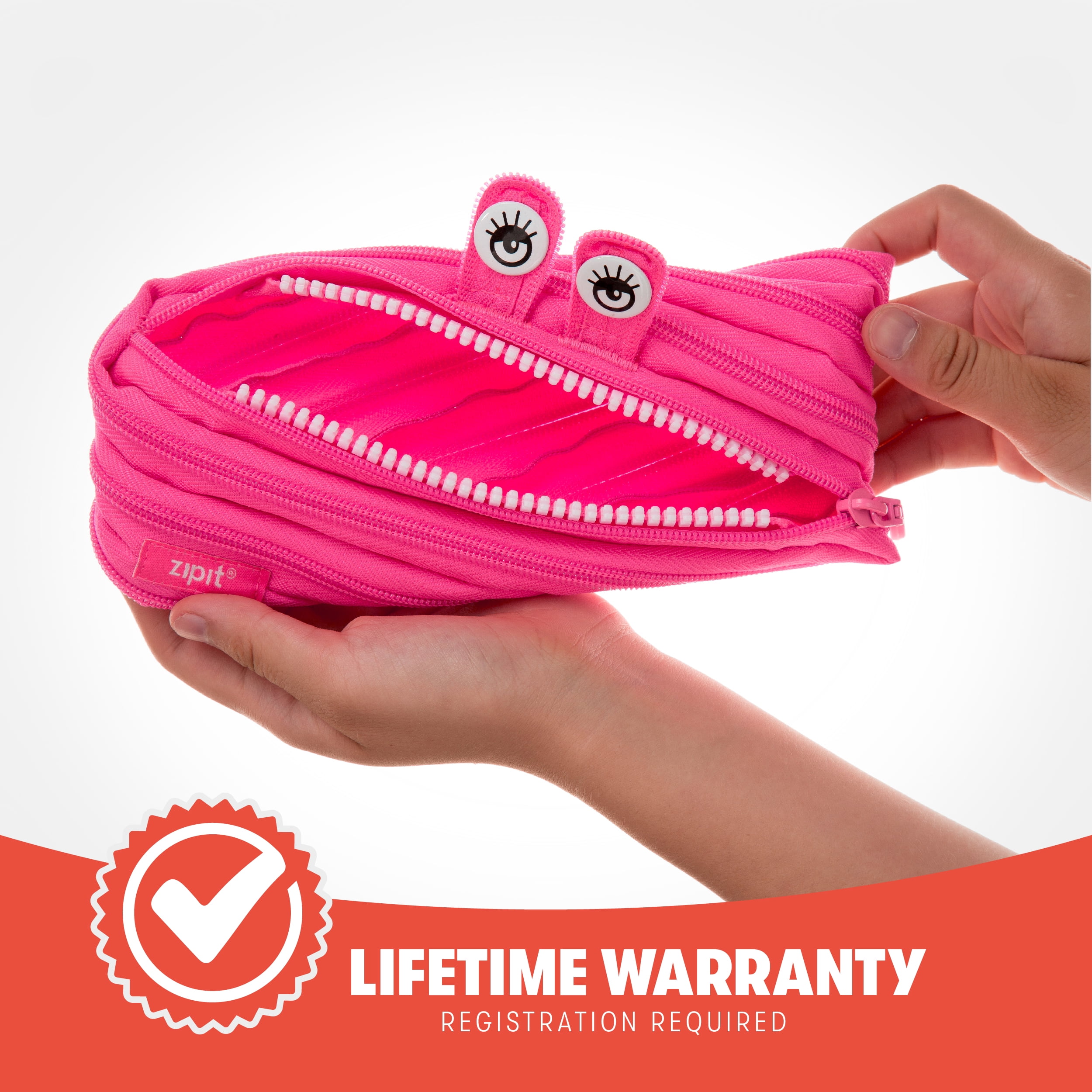 ZIPIT Monster Large Pencil Pouch for Kids, High School & College