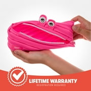 ZIPIT Monster Pencil Case | Pink Pencil Pouch for College and Office