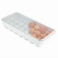 thumbnail image 5 of KNACK - Fridge Binz Bpa-Free Plastic Stackable 21 Egg Holder, White, Clear, 5 of 6