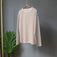 thumbnail image 2 of BLVB Women's Fall Spring Tunic Tops Striped Round Neck Long Sleeve T-Shirts Casual Loose Ladies Going out Blouse, 2 of 6