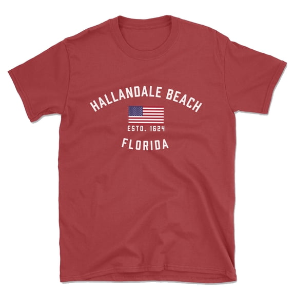 Hallandale Beach Florida Patriot Men's Cotton T-Shirt