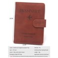 thumbnail image 3 of Funda para pasaporte, funda para tarjetas de pasaporte de viaje, funda tipo billetera, soporte para documentos de viaje multifunción, Funda de cuero PU, 3 of 5