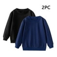 thumbnail image 2 of CYRBOKO Sweatshirts for Boys, Crew neck Cotton Long Sleeve 2 PC Fall Clothes Multicolor Size 2-3 T, 2 of 9