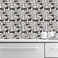 thumbnail image 3 of Gwong Decoración hogareña 10 unids 10/15 / 20cm Tile Wall Etiqueta de pared Mural Cocina Comedor Baño DIY Decoración Gwong 21047476, 3 of 7