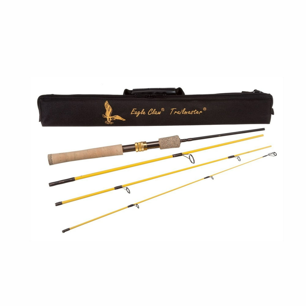 Eagle Claw Trailmaster Travel Pack Rod, 5'6" Length, 4 Piece, Medium