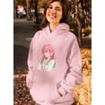 thumbnail image 2 of Anime Schoolgirl Idea Hoodie Women -Image by Shutterstock, Female 4X-Large, 2 of 4