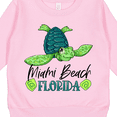 thumbnail image 3 of Inktastic Miami Beach, Florida Happy Sea Turtle Toddler Sweatshirt, 3 of 4