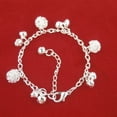 thumbnail image 4 of Versión coreana de estilo nacional, campana de aleación, bola plateada, tobillera, tobillera, sentido superior, nicho, pulsera Joker, joyería, 4 of 5