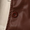 thumbnail image 6 of Manxivoo Leather Jacket Women, Women Faux Leather Blazer Jackets Button Down Oversized Vintage Pu Leather Lapel Jacket Streetwear Womens Coats Brown S, 6 of 8