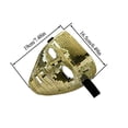 thumbnail image 3 of Masquerade Mask Gold Mirror Full Face Design 1 Pack for Halloween Party Disco Event and Night Out, 3 of 6