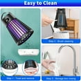 thumbnail image 3 of Bug Zapper, Outdoor And Indoor Insect Killer - Rechargeable Mosquito And Fly Trap, USB LED Light Trap Portable Cordless Electric Mosquito Killer Lamp, Household Backyard Camping Patio Insect Killer, 3 of 8
