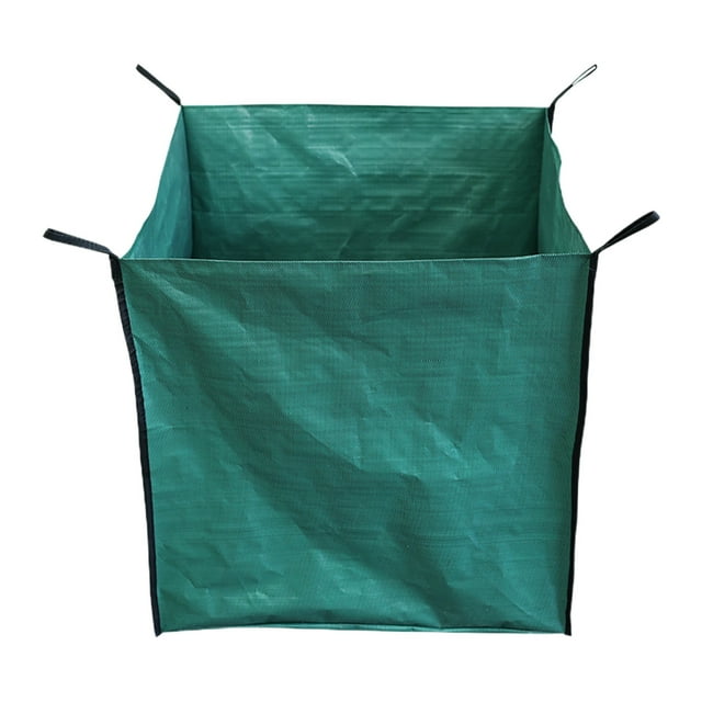 SIYTUAU Sac à Feuilles de Jardinage Réutilisable avec Poignée Renforcée, Conception Pliable et Portable, Matériau Plastique pour le Nettoyage et le Rangement de la Cour, Sac à Feuilles 720 L A