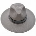 thumbnail image 3 of Women's Floppy Sun Hat, Foldable Wide Brim Straw Hat for Beach and Travel, Summer Sun Protection Hat, Casual Boho Sunscreen Bucket Hat - Grey, 3 of 8