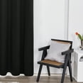 thumbnail image 6 of Deconovo Blackout Curtains Light Blocking Thermal Insulated, Black, 42W x 63L Inch, Noise Reducing Grommet Drapes for Bedroom, 2 Panels, 6 of 7