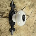 thumbnail image 2 of 4x Vintage Ceramic Door Knobs Drawer Cabinet Cupboard Wardrobe Pull Handle White+black, 2 of 2