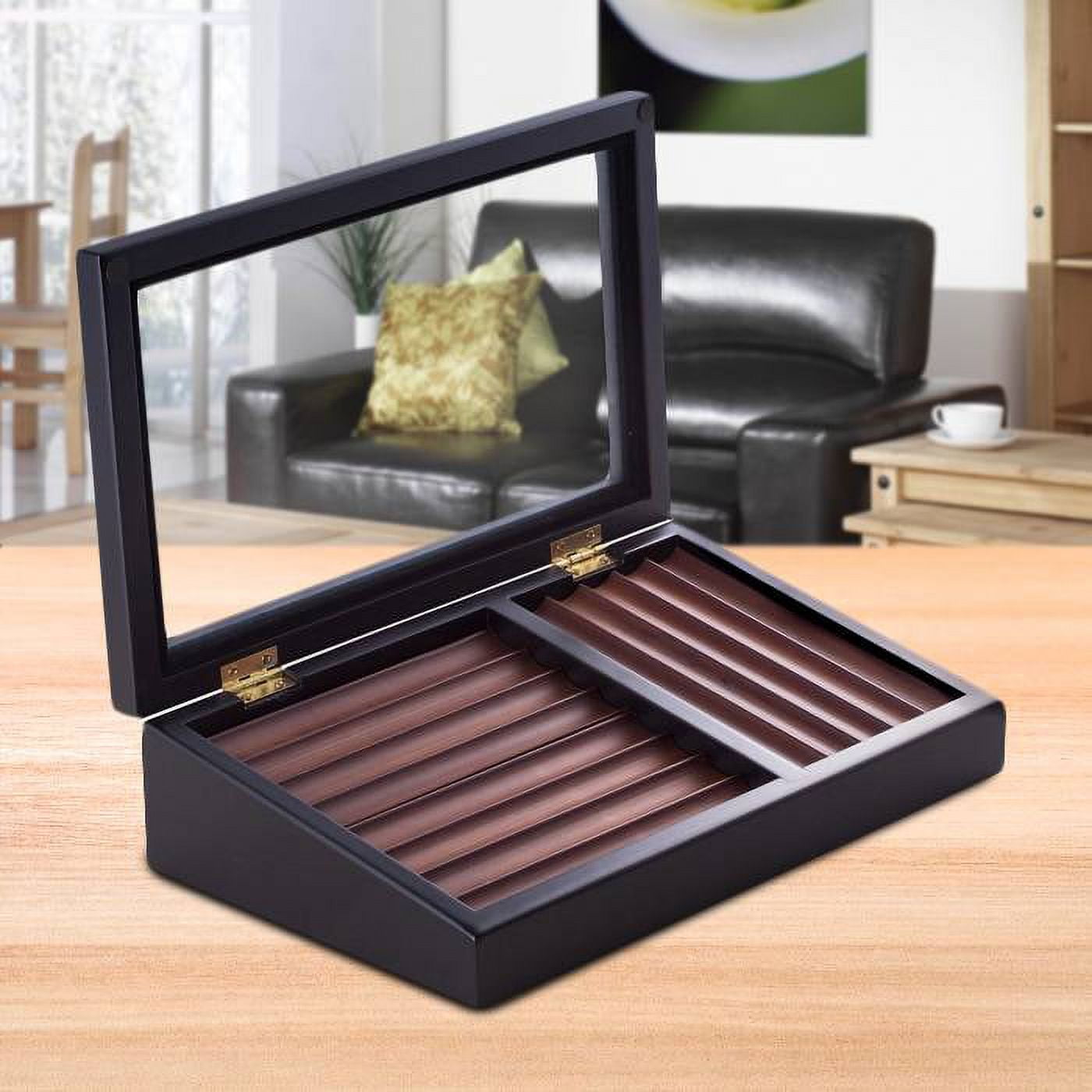 Personalized Black & Burgundy Pen Box