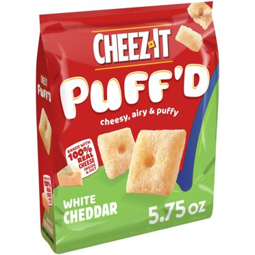 Cheez-It Puff'd Double Cheese Cheesy Baked Snacks, Puffed Snack ...