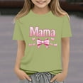 thumbnail image 2 of Taqqpue Girl Summer Tops Cotton Short Sleeve T Shirt Casual Loose Soft Basic Tees Crew Neck Letter Print Shirts 2-14 Years, 2 of 7