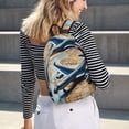 thumbnail image 5 of Disketp Airplane World Map Adventure print Canvas Backpack Lightweight Travel Daypack Student Rucksack Laptop Backpack-, 5 of 5